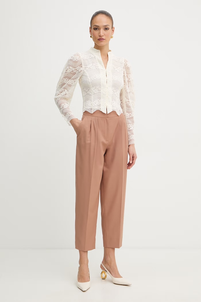 Twinset košeľa dámska s viskózou 261TP2902 béžová SS26