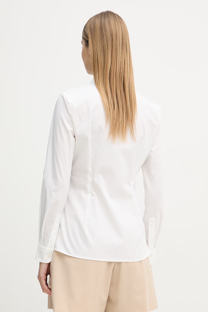 Ρούχα Lacoste πουκάμισο γυναικείο CF1152 λευκό