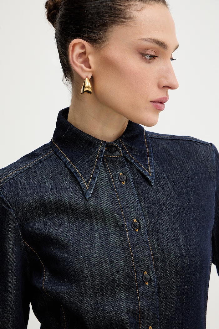 Trussardi сорочка жіноча джинсова темно-синій 5179A200692N