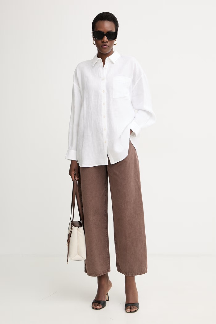 Twinset košeľa dámska ľanová 261TT2301 biela SS26