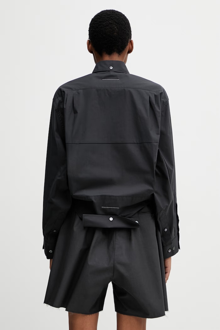Oblečení MM6 Maison Margiela košile bavlněná dámská S52DT0058.M35256.899 černá