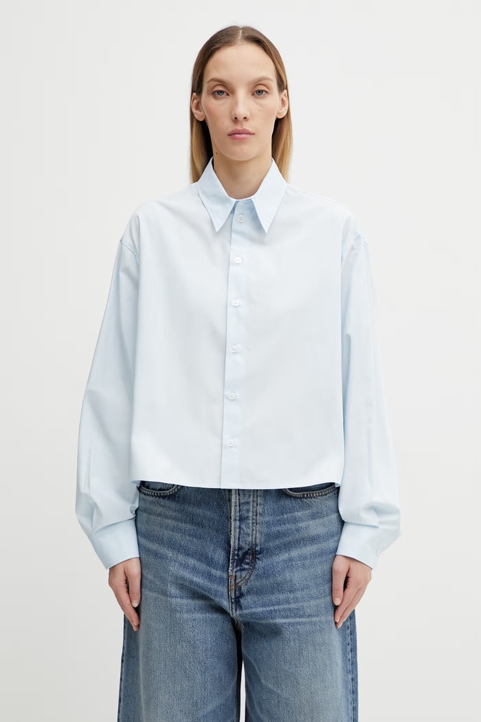 MM6 Maison Margiela cotton shirt classic blue S52DT0064.M35480.501