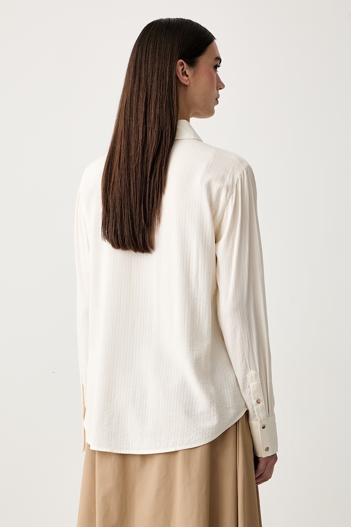 Îmbrăcăminte United Colors of Benetton cămașă pentru femei, cu vâscoză 5X0VDQ0DC bej