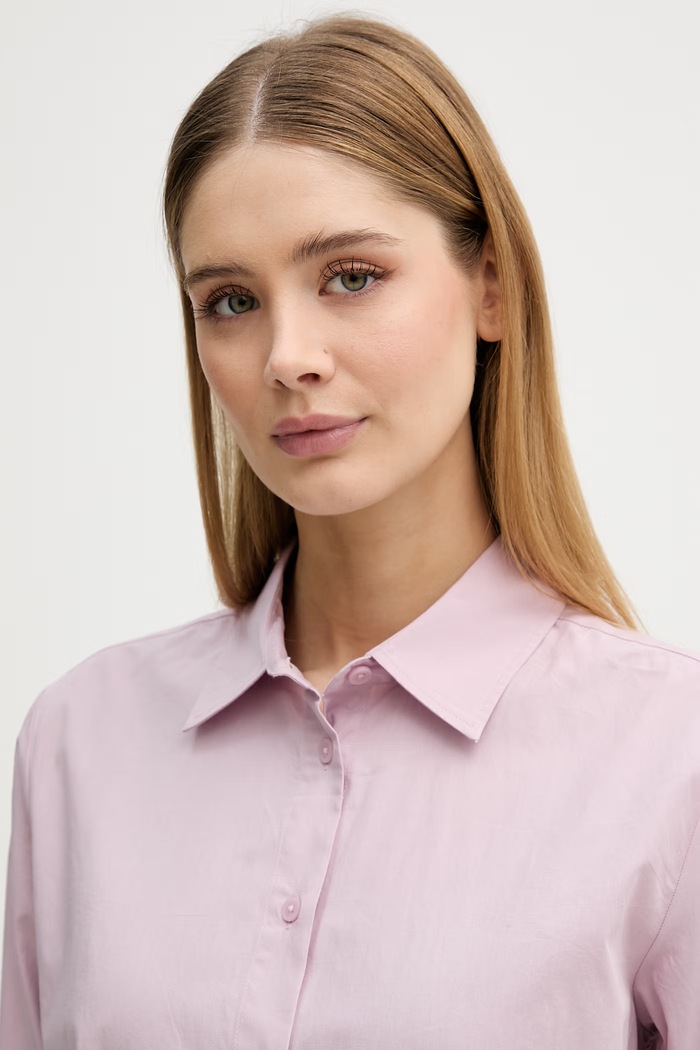 United Colors of Benetton košeľa dámska bavlnená ružová 5HAXDQ0D8
