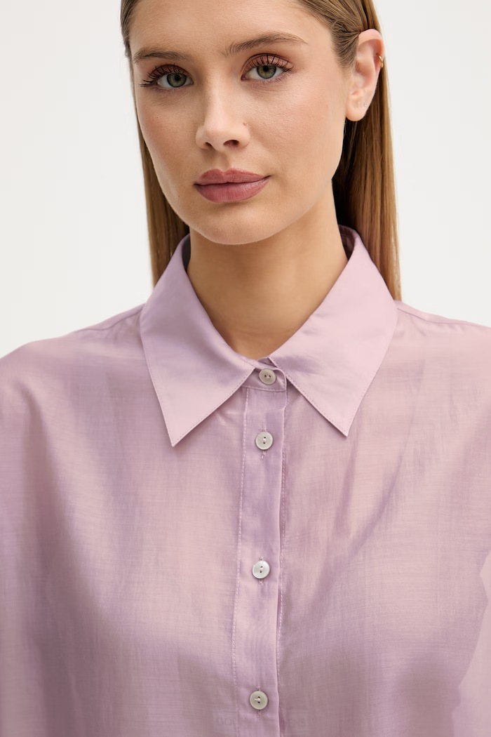 United Colors of Benetton cămașă pentru femei, cu lyocell roz 5UOCDQ0E6