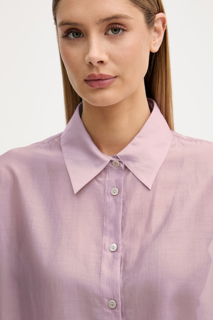 United Colors of Benetton cămașă pentru femei, cu lyocell roz 5UOCDQ0E6