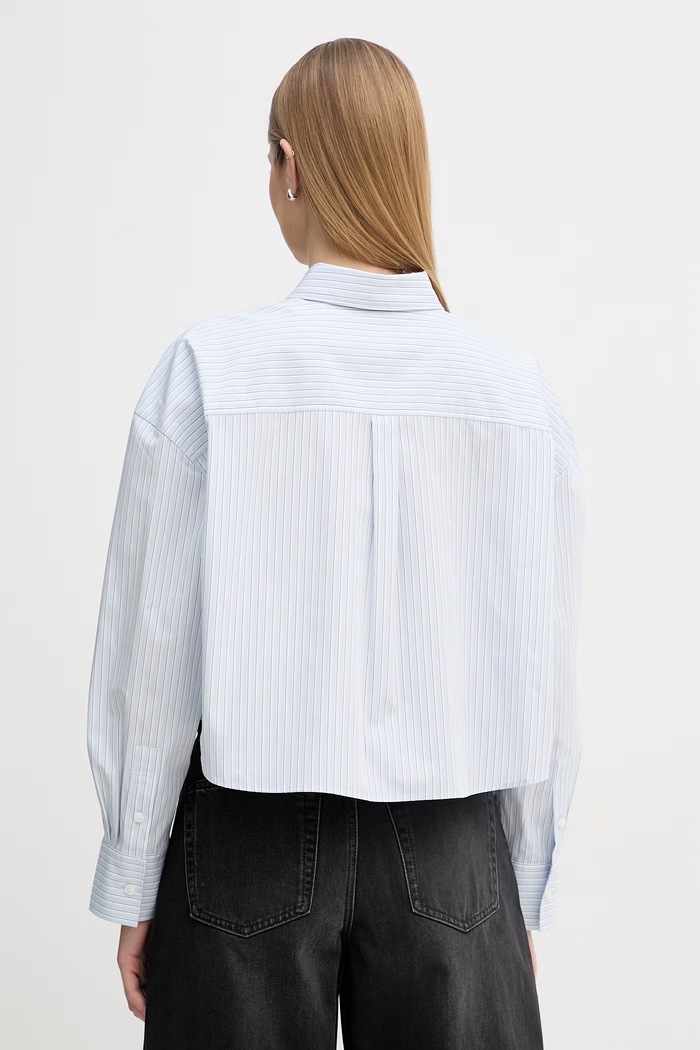 Oblečenie Calvin Klein Jeans košeľová blúzka dámska bavlnená LV047F105G modrá