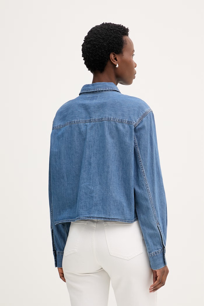 Ruházat Calvin Klein Jeans ing női farmer LV047F790G kék