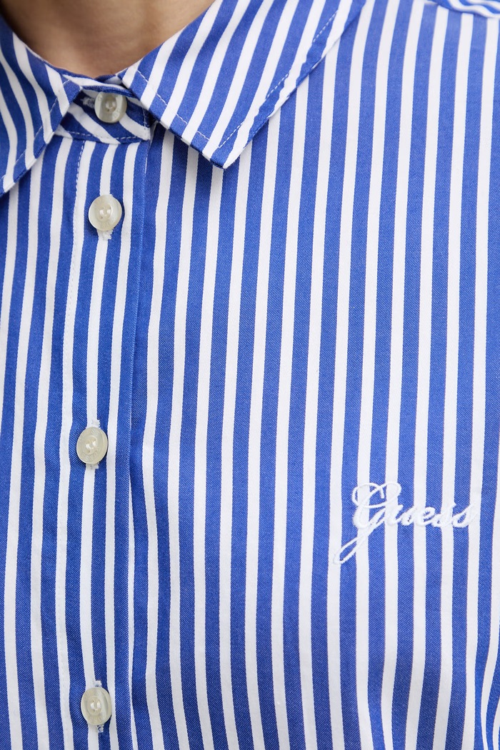 Guess πουκάμισο γυναικείο βαμβακερό TECLA W6GH39.W1849 μπλε