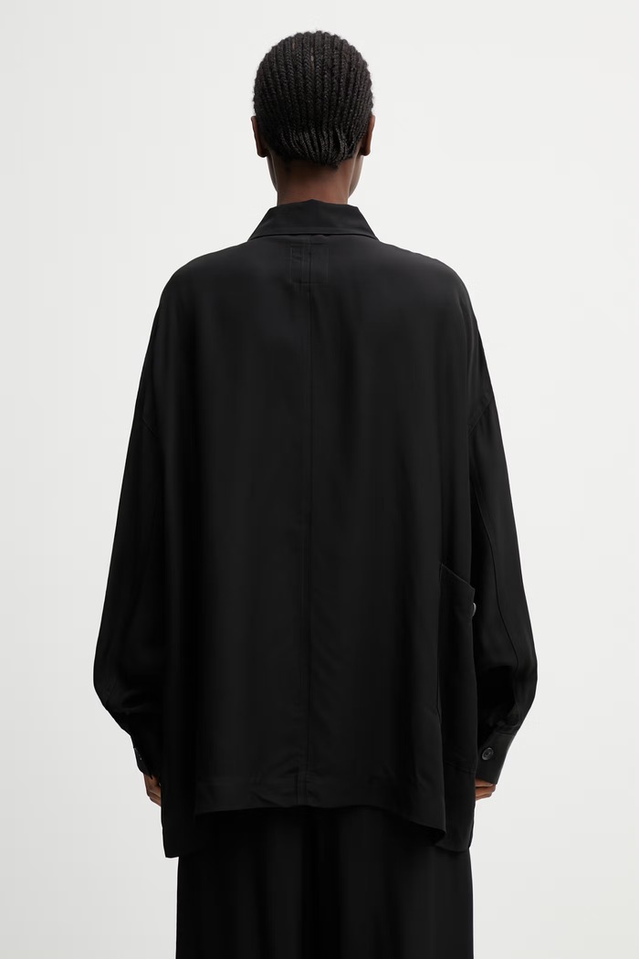 Clothing Y-3 CHORE JKT/SHRT shirt viscose Women's KH2595 black