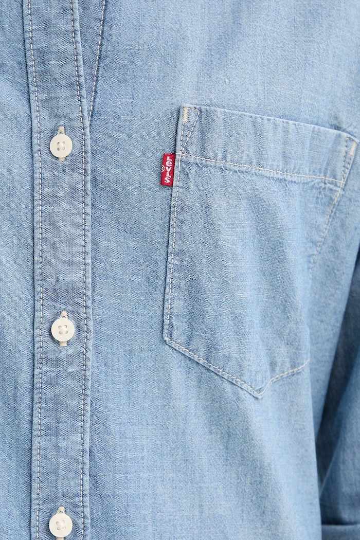 Levi's cămașă din bumbac HARLIE BOYFRIEND 001HM.0021 albastru