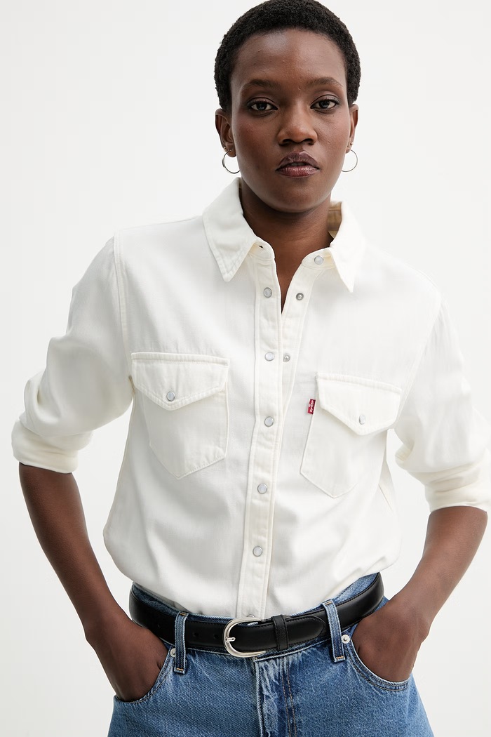 Levi's koszula jeansowa ICONIC WESTERN beżowy 16786.0112