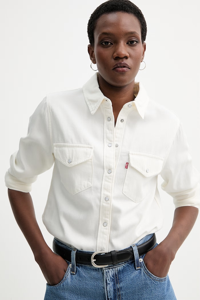 Levi's koszula jeansowa ICONIC WESTERN beżowy 16786.0112