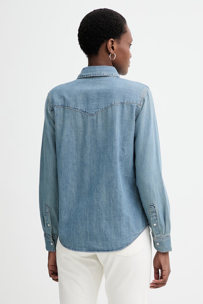 Oblečenie Rifľová košeľa Levi's ICONIC WESTERN 16786.0115 modrá