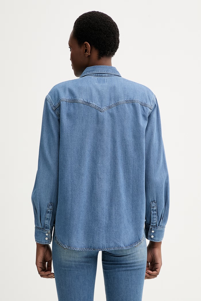 Oblečenie Rifľová košeľa Levi's TEODORA WESTERN A7244.0006 modrá