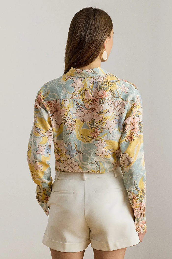 Lauren Ralph Lauren koszula damska lniana 200P08906 beżowy SS26