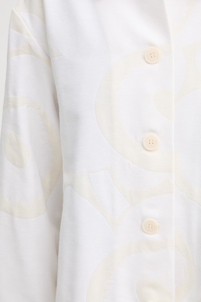 Marimekko Košeľa dámska s bavlnou 095136 béžová