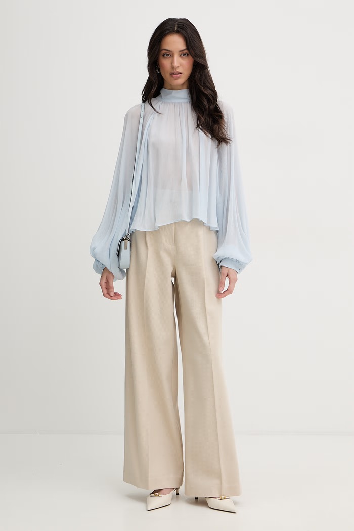 Max&Co. dámska košeľa z viskózy MCOAFFETTO 2616111063200 modrá SS26