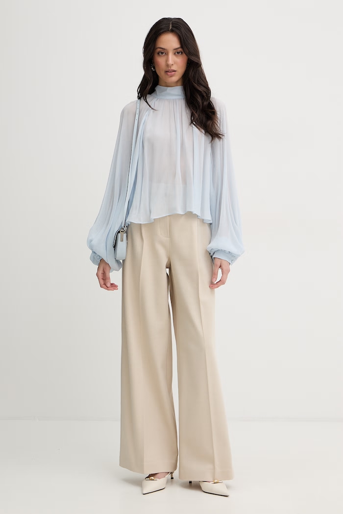 Max&Co. dámska košeľa z viskózy MCOAFFETTO 2616111063200 modrá SS26
