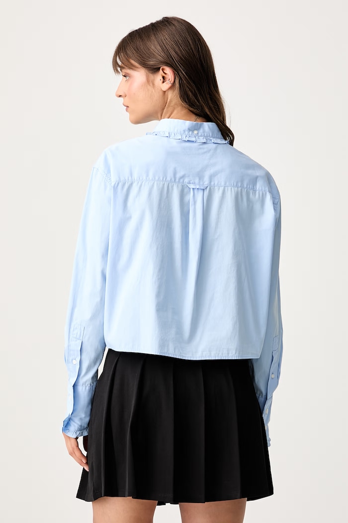 Odzież Tommy Jeans koszula damska bawełniana DW0DW22767 niebieski