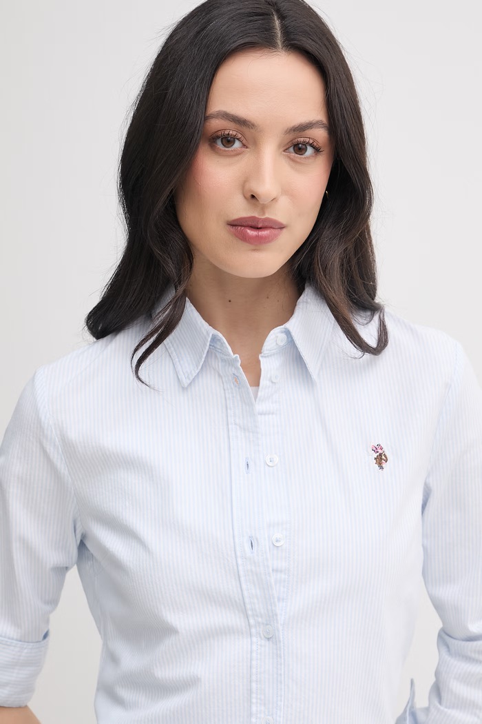 U.S. Polo Assn. koszula STRIPE STRETCH CLASSIC FIT OXFORD niebieski WUP1416