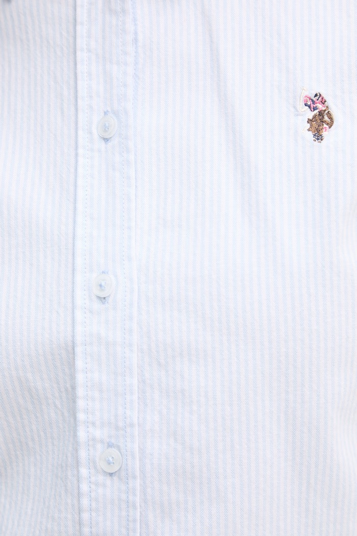 U.S. Polo Assn. koszula STRIPE STRETCH CLASSIC FIT OXFORD WUP1416 niebieski