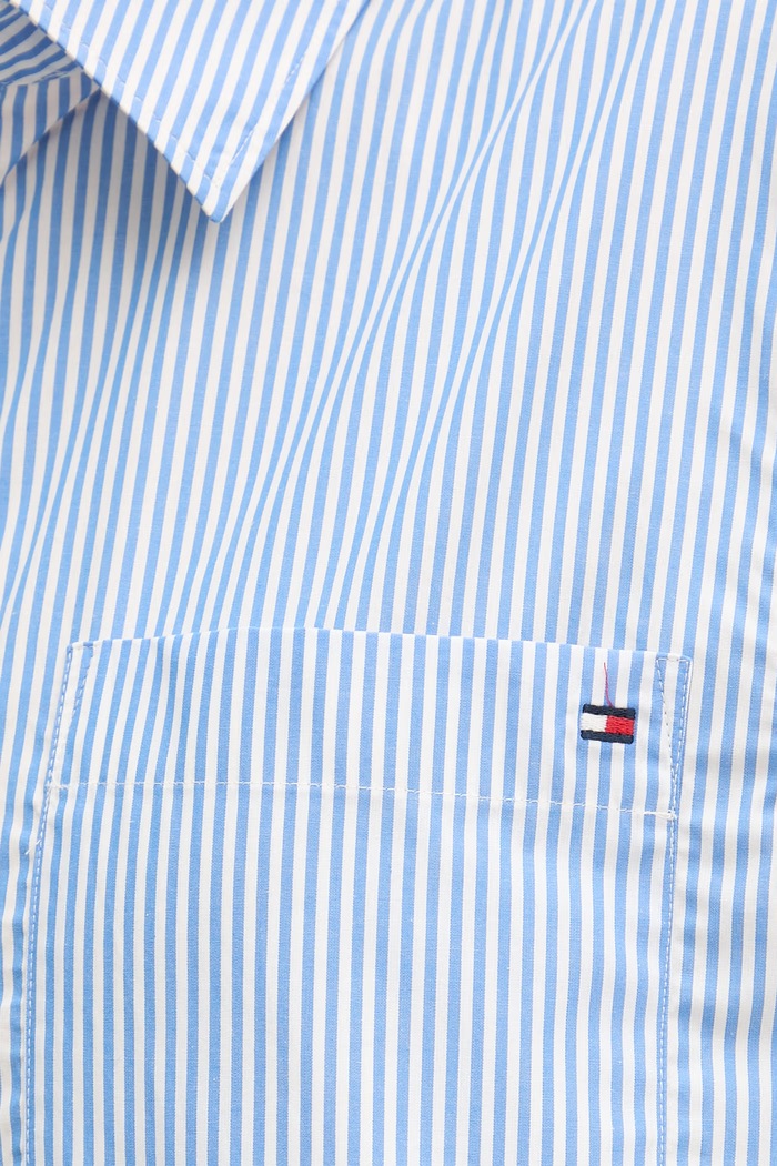 Tommy Hilfiger košeľa dámska bavlnená WW0WW48899 modrá