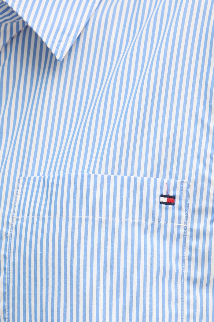 Tommy Hilfiger košeľa dámska bavlnená WW0WW48899 modrá