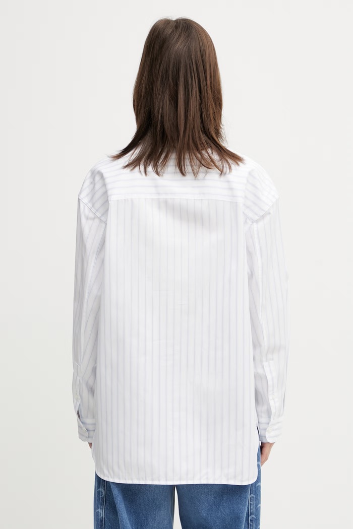 Odzież Maison Kitsuné Boyfriend Shirt koszula bawełniana damska QW00403WC5090 biały