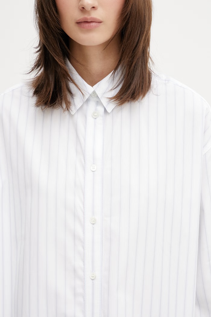 Maison Kitsuné Boyfriend Shirt koszula bawełniana damska biały QW00403WC5090