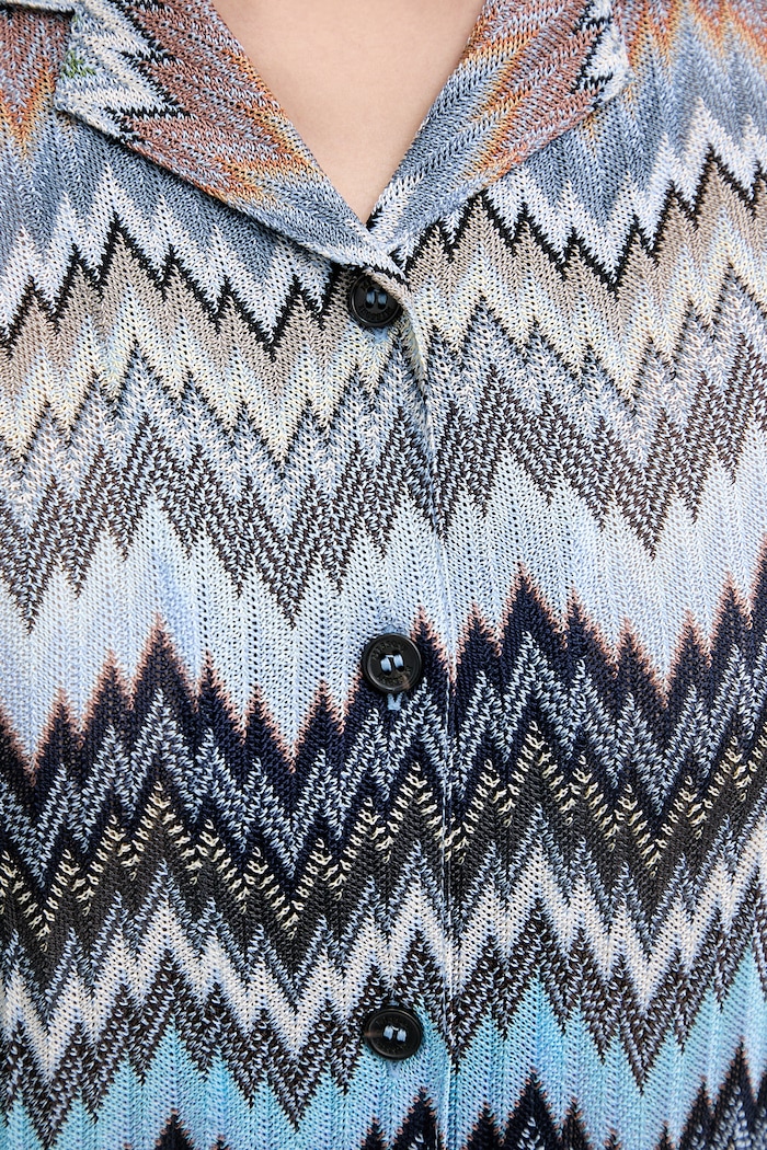 Missoni cămașă pentru femei, din vâscoză DS26SJ03.BR014T albastru