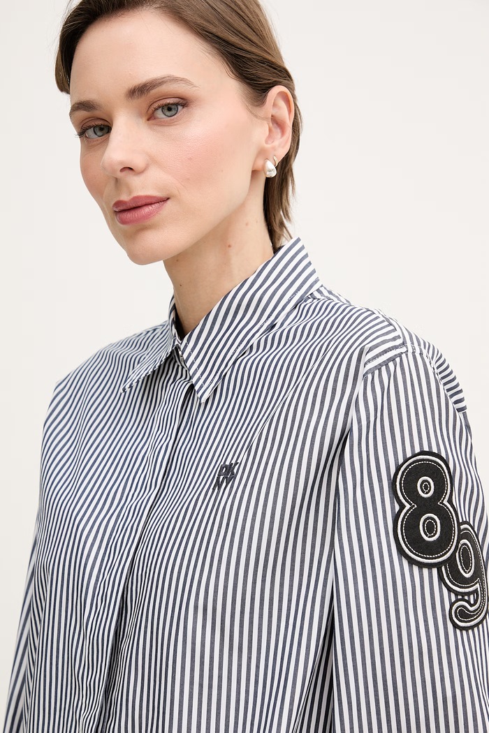 DKNY cămașă pentru femei, din bumbac bleumarin P6BM0EKJ