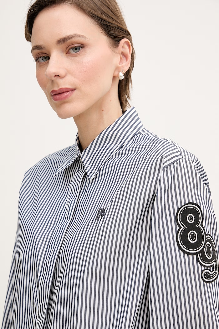DKNY cămașă pentru femei, din bumbac bleumarin P6BM0EKJ
