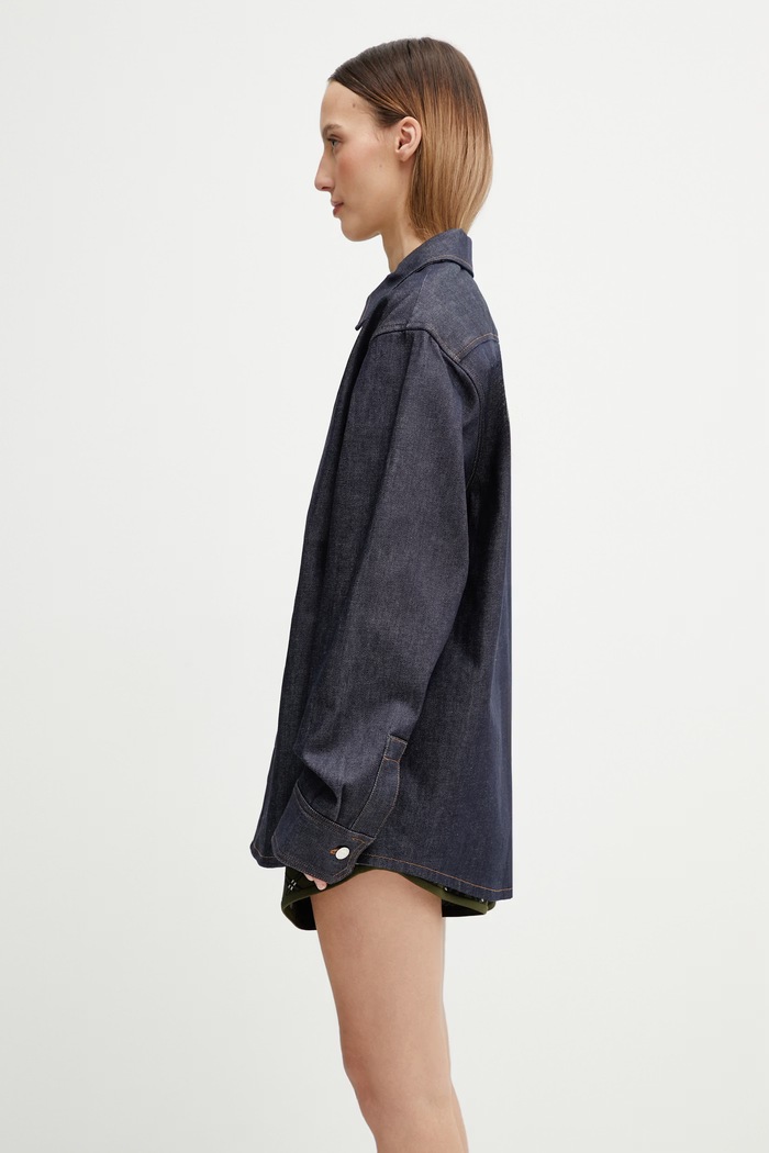 A.P.C. Surchemise рубашка с хлопком для женщин COGDF.M32022 тёмно-синий SS26