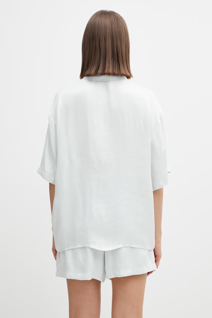 Odzież Anine Bing COCO SHIRT - SPRING MINT koszula damska z lyocellu A.07.12377.GRN01 turkusowy
