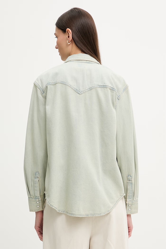 Ruházat Levi's ing női farmer TEODORA WESTERN A7244.0080 kék