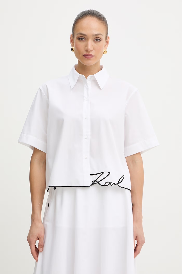Karl Lagerfeld πουκάμισο γυναικείο λευκό B2W11017