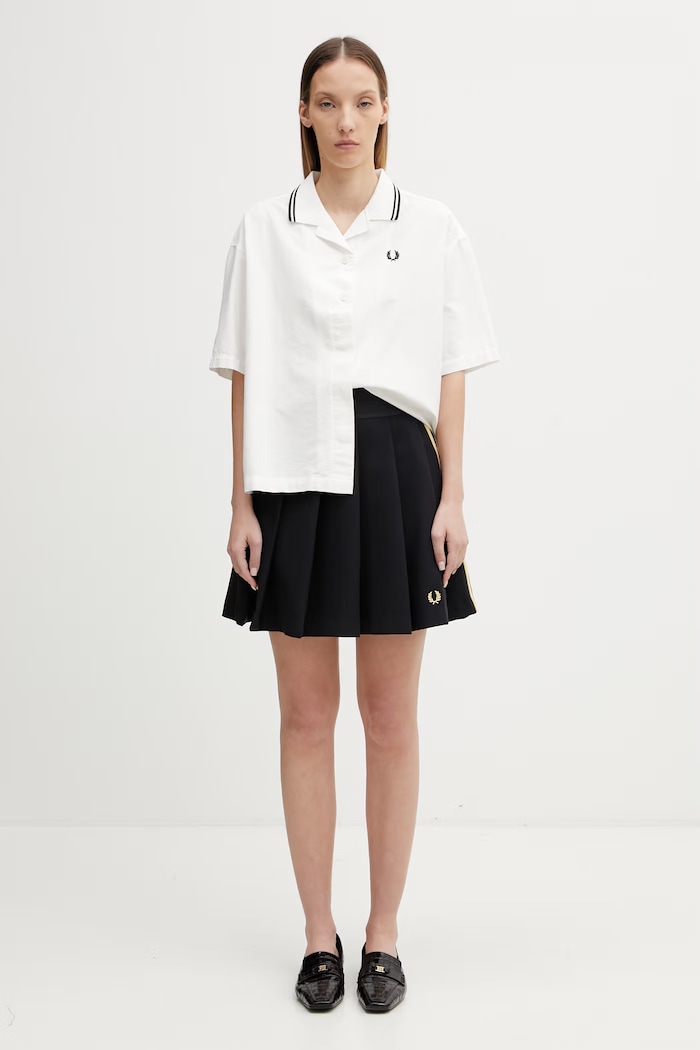 Fred Perry košeľa dámska bavlnená biela G2177