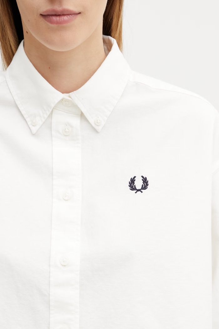 Fred Perry koszula damska bawełniana biały G2178