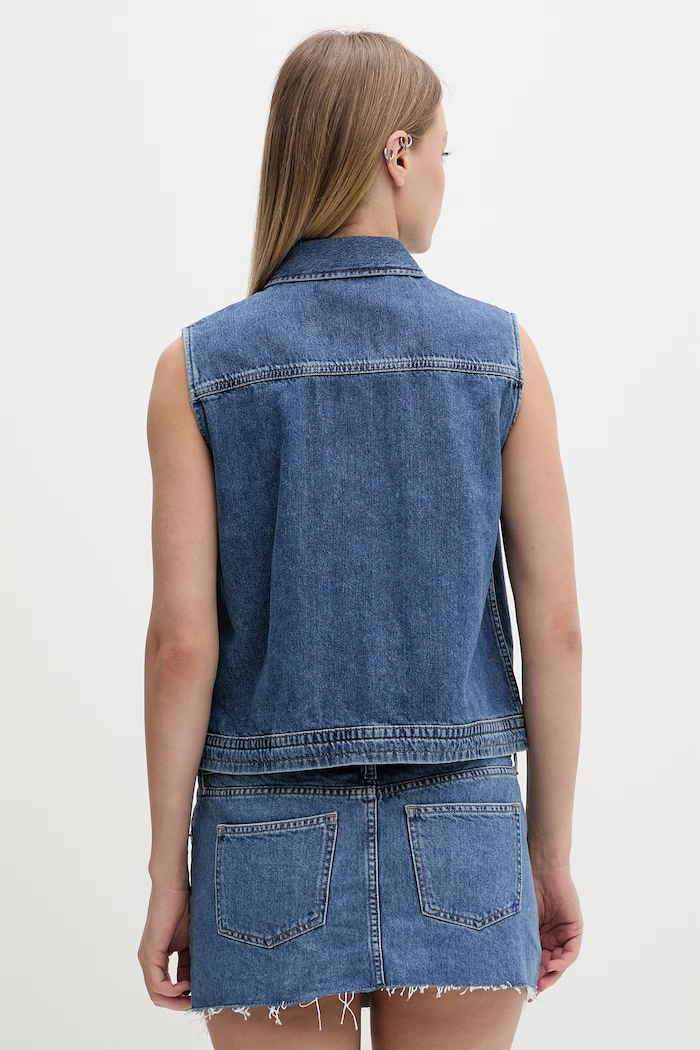 Îmbrăcăminte Karl Lagerfeld Jeans cămașă pentru femei, din denim B2W11024 albastru