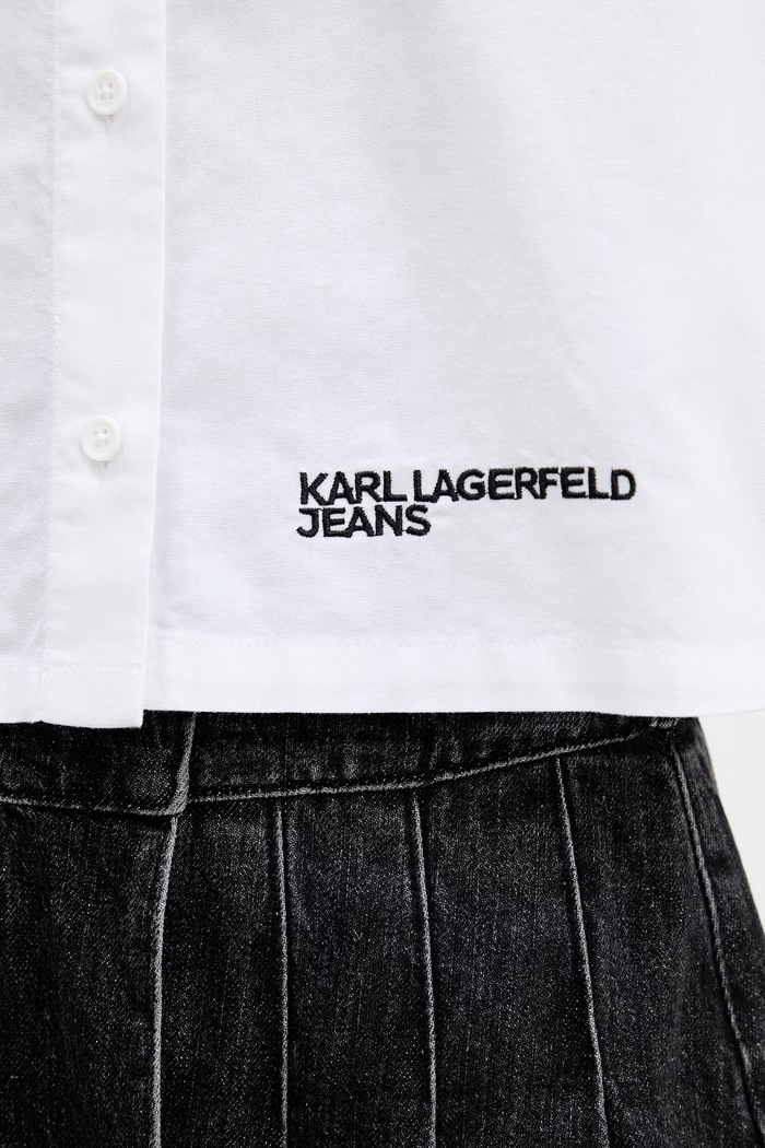 Karl Lagerfeld Jeans πουκάμισο γυναικείο βαμβακερό B2W11043 λευκό