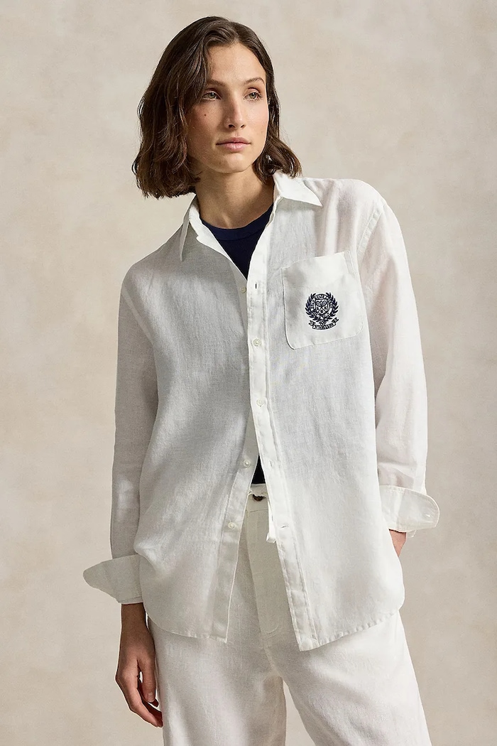 Polo Ralph Lauren koszula damska lniana biały 211B15799
