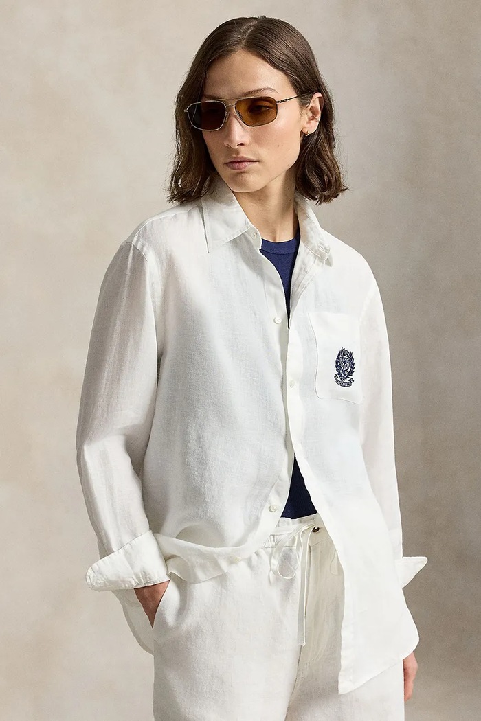 Polo Ralph Lauren koszula damska lniana 211B15799 biały