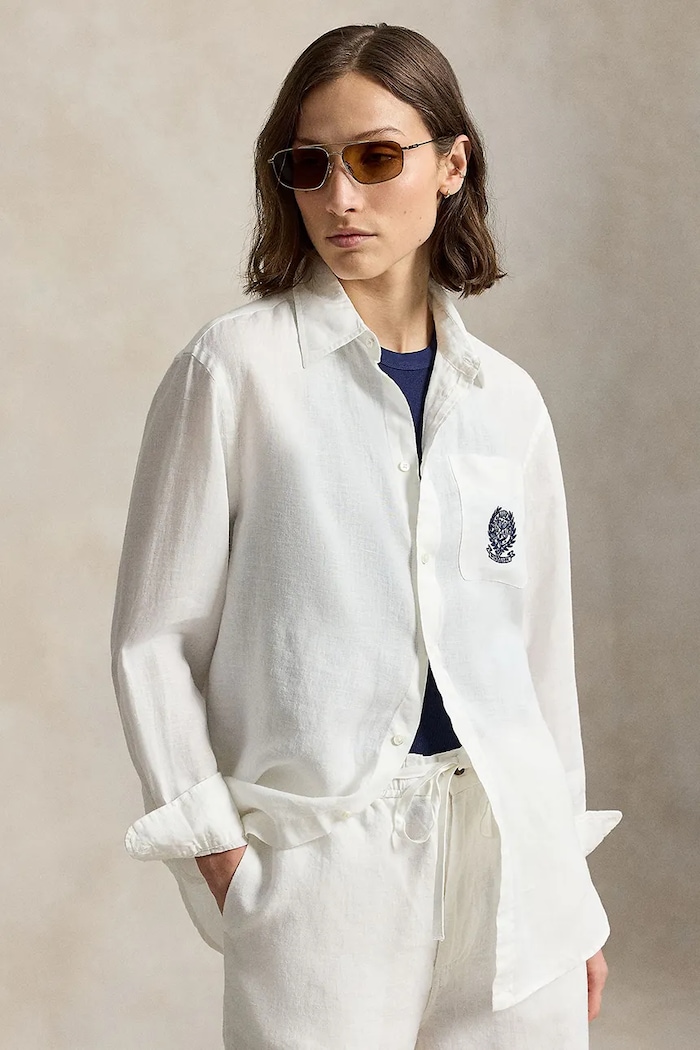 Polo Ralph Lauren koszula damska lniana 211B15799 biały