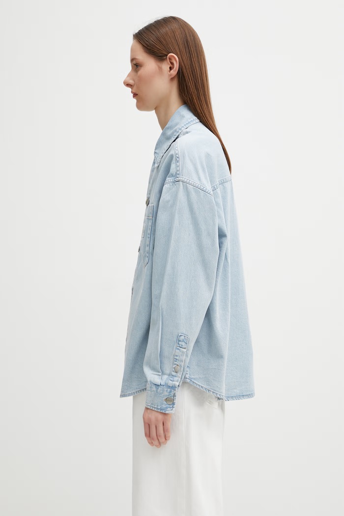 Carhartt WIP W' Alta Shirt Jac рубашка из замши для женщин I036232.112 голубой SS26