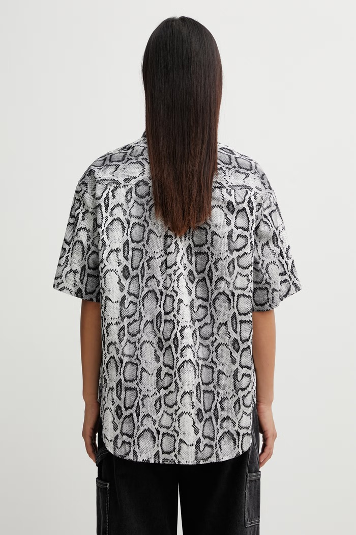 Îmbrăcăminte Carhartt WIP W' S/S Snake Camo Shirt cămașă din bumbac de femei I036280.3Q2XX negru