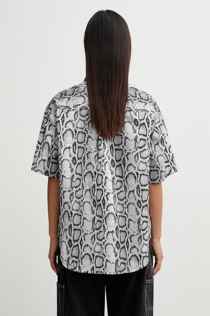 Îmbrăcăminte Carhartt WIP W' S/S Snake Camo Shirt cămașă din bumbac de femei I036280.3Q2XX negru