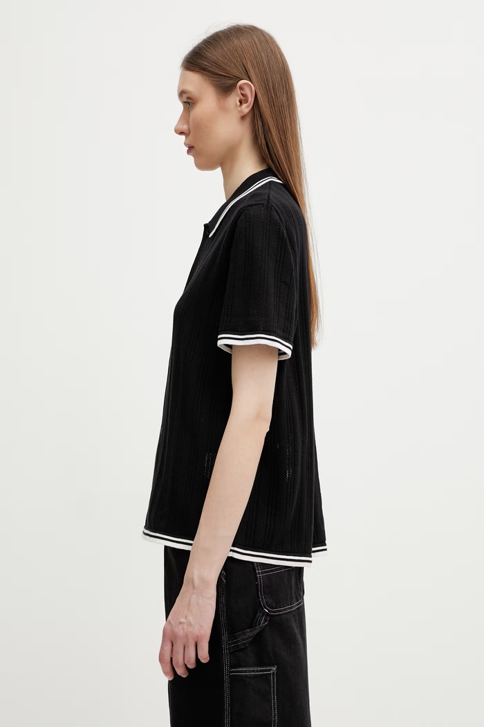 Carhartt WIP W’ S/S Ramsey Knit Shirt koszula bawełniana męska I036174.89XX czarny SS26