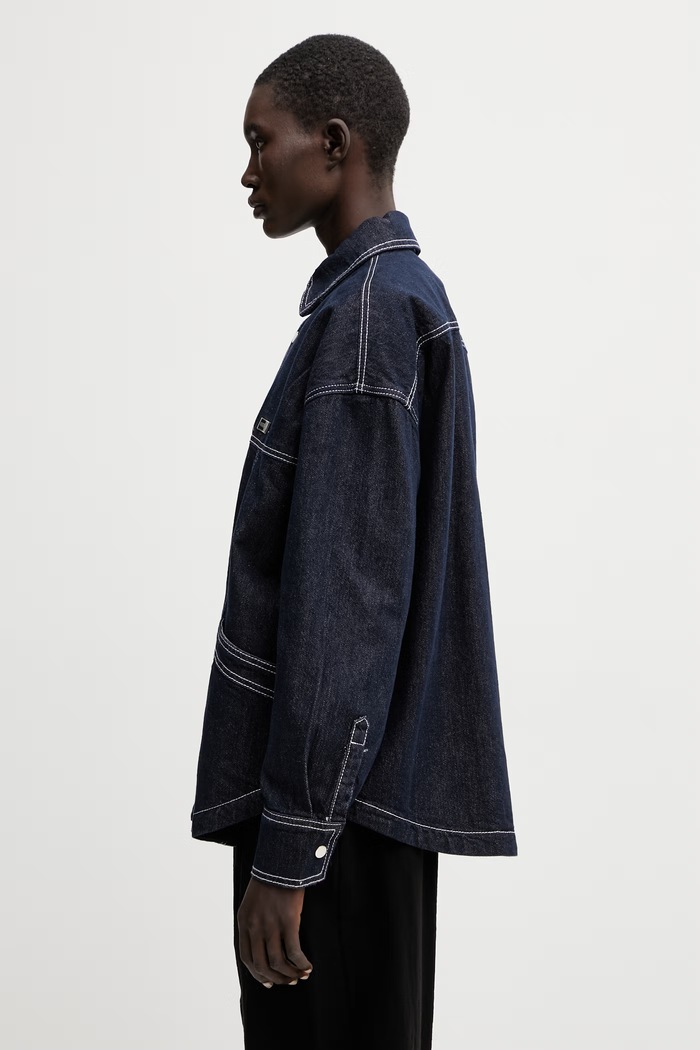 WRSTBHVR Leandra cămașă din denim pentru femei U4026SB.3330 bleumarin SS26