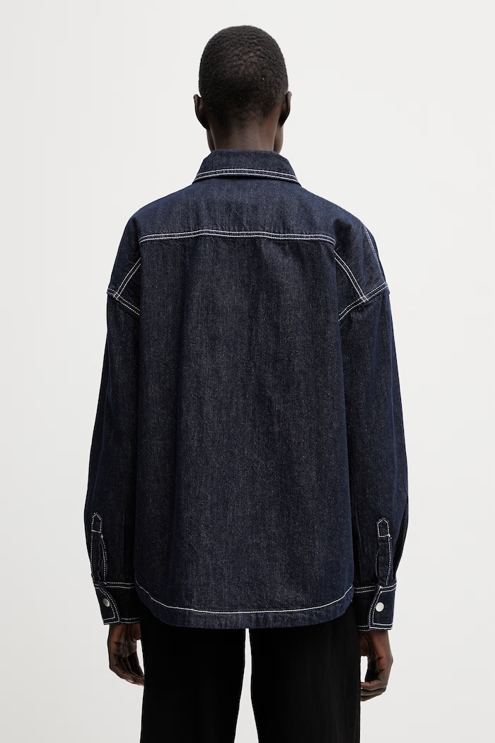 Îmbrăcăminte WRSTBHVR Leandra cămașă din denim pentru femei U4026SB.3330 bleumarin